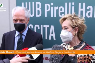 Vaccino, Moratti e Tronchetti Provera visitano hub Hangar Bicocca