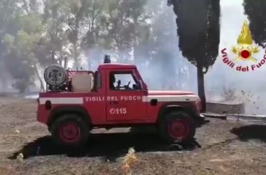 Incendio nel Cagliaritano