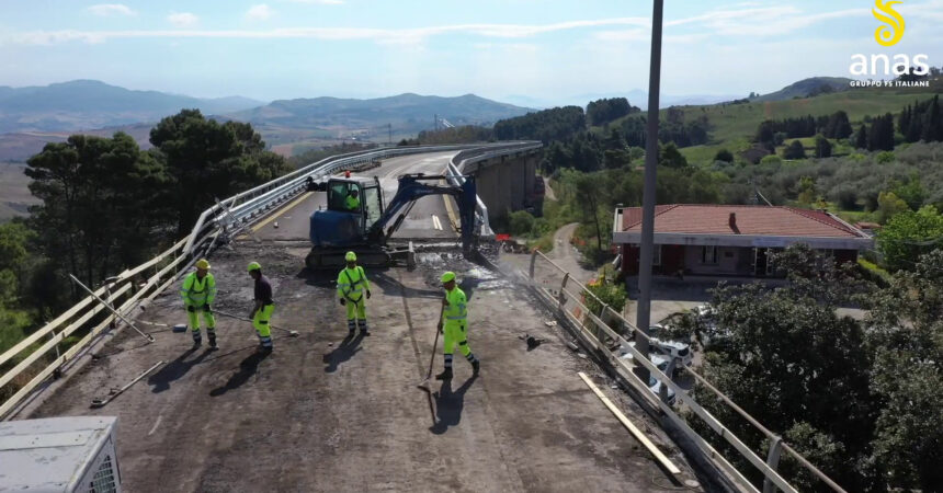 Lavori di risanamento del viadotto “Euno” sull’autostrada A19 a Enna