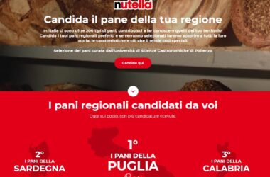 Nutella, prorogata l’iniziativa “Candida il pane della tua Regione”