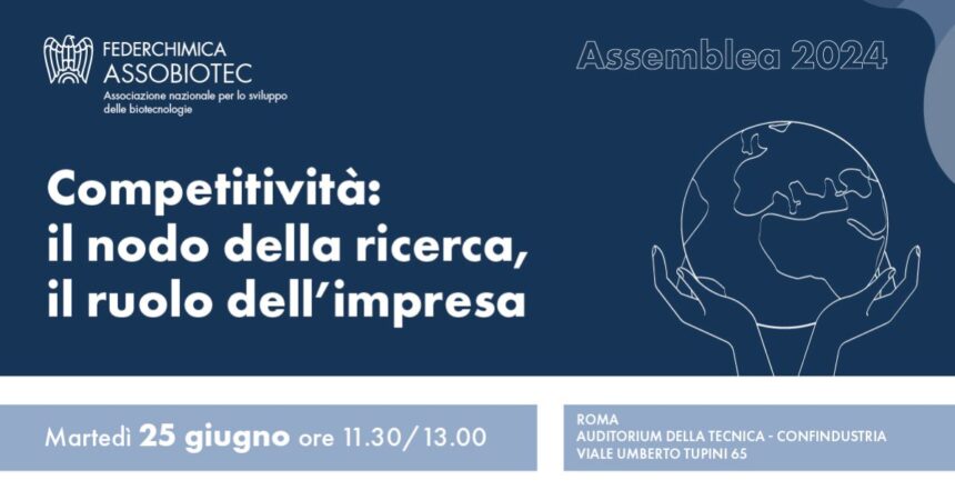 Competitività e ricerca, il 25 giugno l’Assemblea Assobiotec