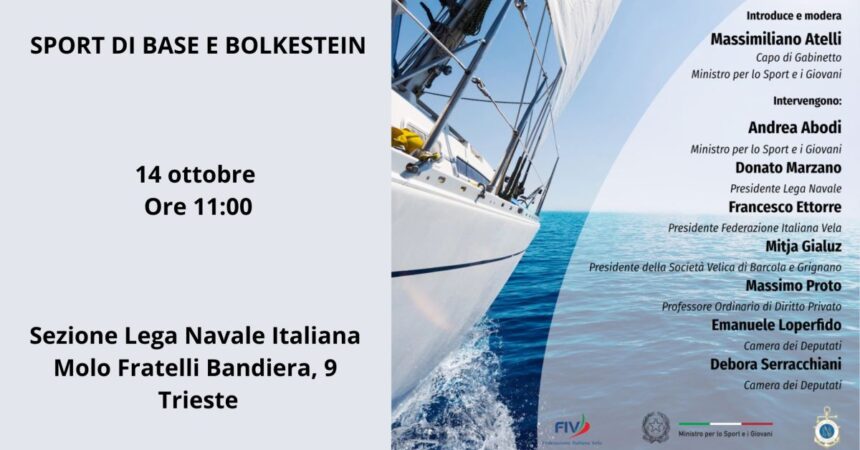 “Sport di Base e Bolkestein”, incontro a Trieste il 14 ottobre