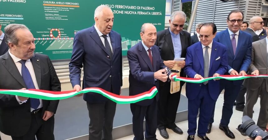 Anello ferroviario di Palermo, Schifani inaugura la fermata Libertà