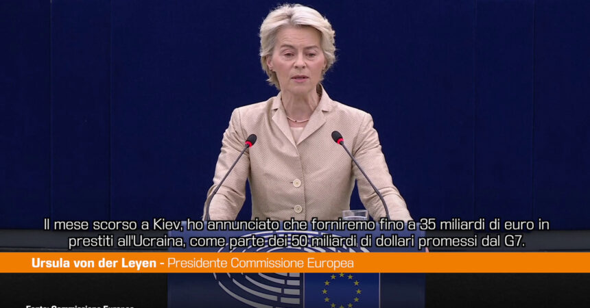 Von der Leyen “Al fianco dell’Ucraina per tutto il tempo necessario”