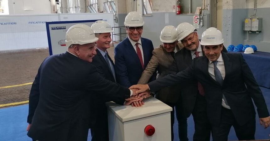 Fincantieri, a Palermo taglio della lamiera per il traghetto Ro-Pax