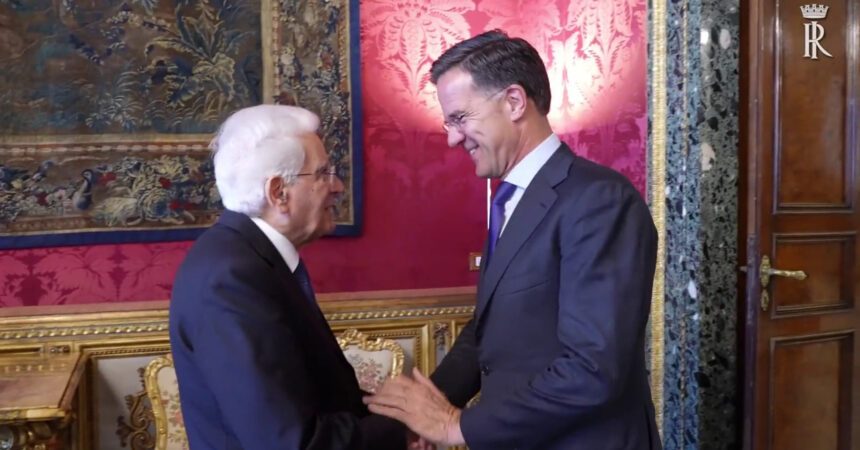 Nato, Mattarella incontra Rutte al Quirinale