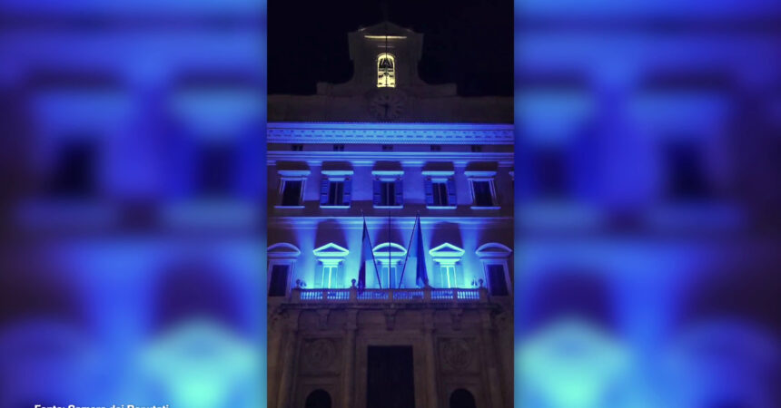 Giornata internazionale diabete, Montecitorio si illumina di blu