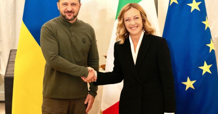 Meloni ribadisce a Zelensky sostegno italiano per una pace giusta