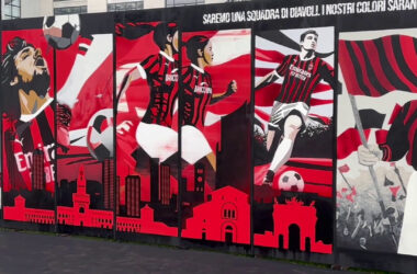 Milan, con SNAIFUN svelato un murale per celebrare 125 anni del club