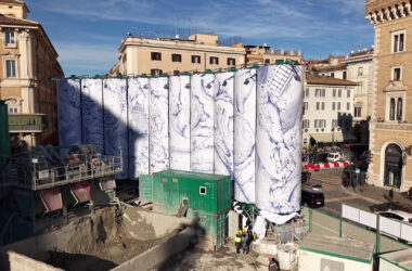 Webuild, svelata a piazza Venezia la prima opera di “Murales”