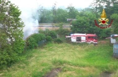 Incendio in un’azienda del Milanese