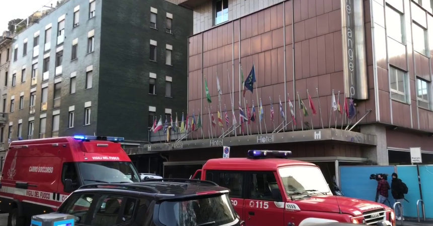 Incendio in ex Covid hotel di MiIano, nessun ferito