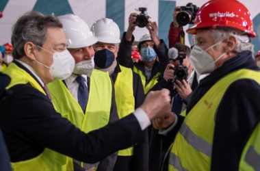 Webuild, Draghi visita i cantieri del Terzo Valico dei Giovi