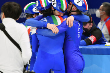 Bronzo della staffetta maschile di short track nei 5000 metri