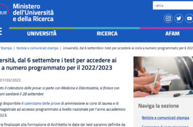 Università, dal 6 settembre i test per i corsi a numero chiuso