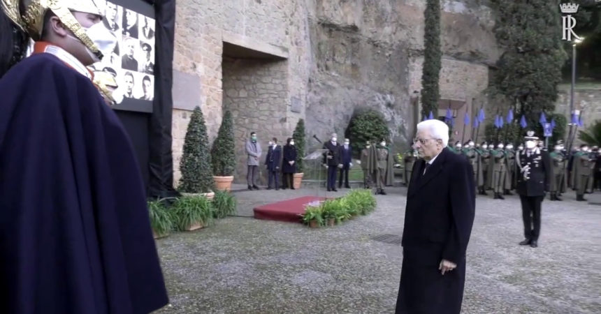 Mattarella commemora l’eccidio delle Fosse Ardeatine