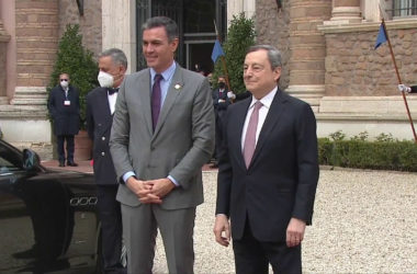 Il premier Mario Draghi incontra Sanchez, Costa e Mitsotakis