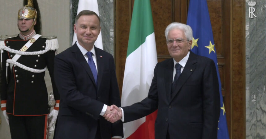 Mattarella incontra il presidente polacco Duda