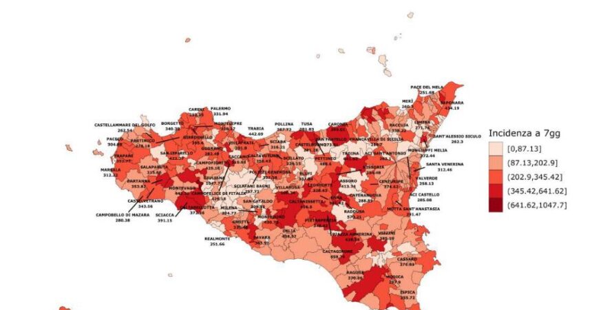 Covid, in Sicilia lieve incremento dei contagi