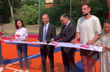 Kellogg Italia, inaugurato un campo da basket a Milano