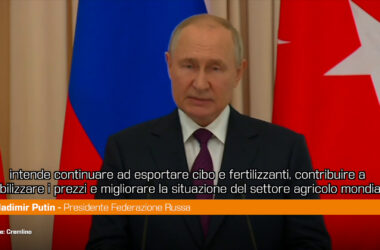 Putin “Accordo sul grano se saranno rimosse le sanzioni sull’export”