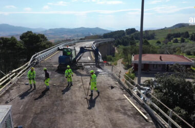 Lavori di risanamento del viadotto “Euno” sull’autostrada A19 a Enna