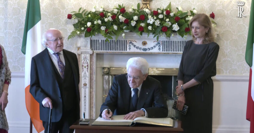 Mattarella incontra a Dublino il Presidente d’Irlanda Higgins