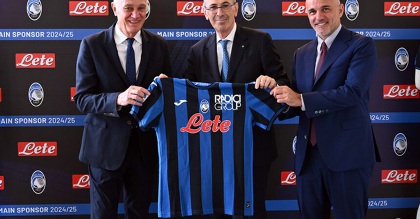 Acqua Lete main sponsor dell’Atalanta per tre stagioni