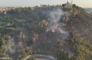 Incendio Monte Mario, le immagini dei droni della Protezione Civile