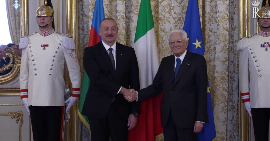 Mattarella riceve il presidente dell’Azerbaigian Aliyev