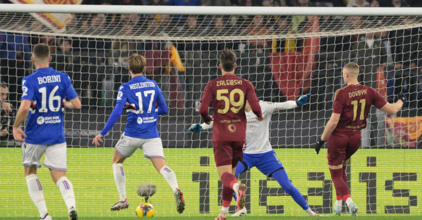 Poker giallorosso, quattro gol alla Samp e Roma ai quarti