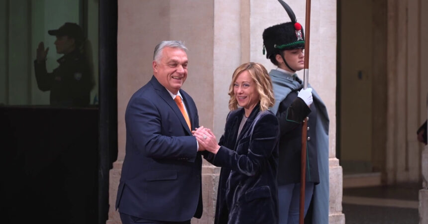 Presidente Meloni ha ricevuto il Primo Ministro ungherese Orban